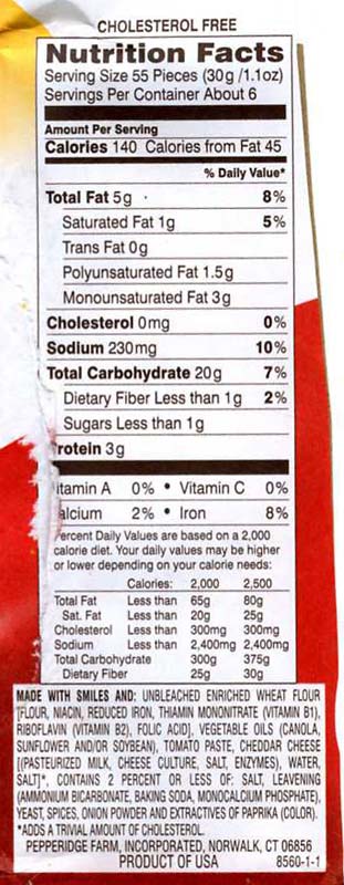 goldfish crackers box. Goldfish+crackers+nutrition+facts